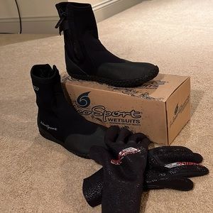 Neosports Wetsuit Boots 3mm Size 9 Black NWT